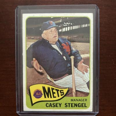 1965 Topps Baseball Card. Casey Stengel - New York Mets. Card #187