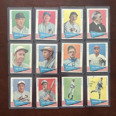 1961 Fleer Baseball Cards. George Sisler, Frankie Frisch, Paul Derringer, and More