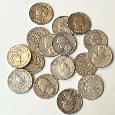 Silver Quarters (16), 90% Silver