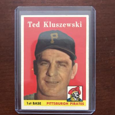 1958 Topps Baseball Card. Ted Kluszewski - Pittsburgh Pirates. Card #178