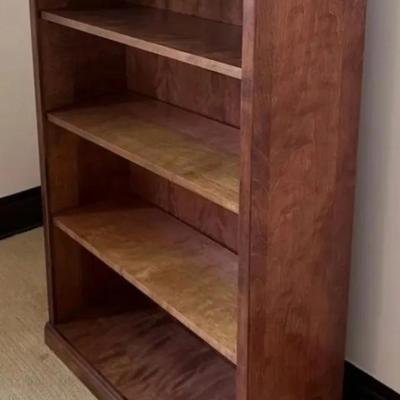 Four Tiered Adjustable Shelf Wooden Bookcase