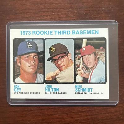 1973 Topps Baseball Card. Rookie 3rd Basement. Mike Schmidt Rookie Card. Card #615