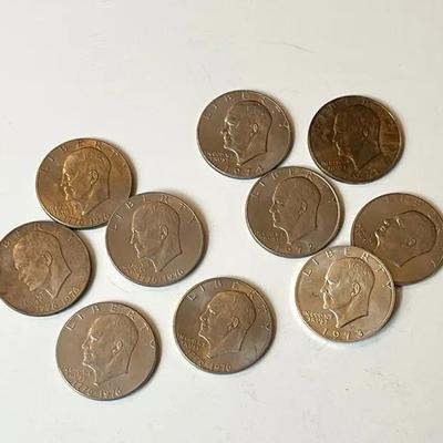 Eisenhower Dollars (10) with Bicentennial 