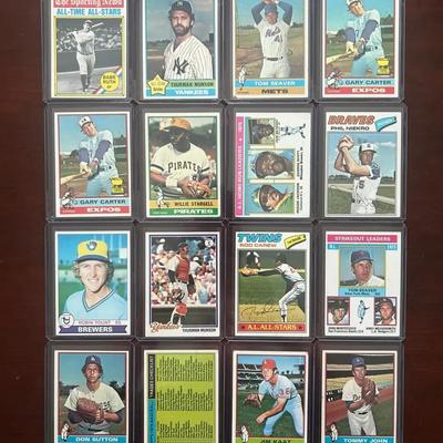 Vintage 1970s Baseball Cards. Babe Ruth, Reggie Jackson, Thurman Munson, Tom Seaver, and More