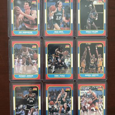 1986 Fleer Basketball Cards. Kiki Vandeweghe, Gerald Wilkins, Brad Davis, and More