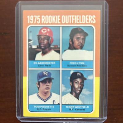 1975 Topps Baseball Card. Rookie Outfielders - Fred Lynn Rookie Card. Card #622