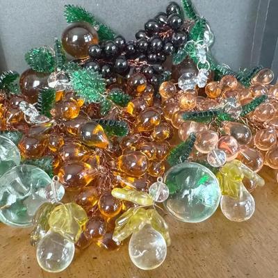 Glass Chandelier Fruit Decor