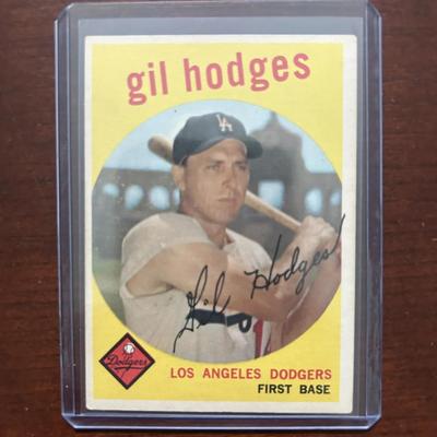 1959 Topps Baseball Card. Gil Hodges - Los Angeles Dodgers. Card #270