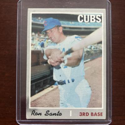 1970 Topps Baseball Card. Ron Santo - Chicago Cubs. High Number Card #670