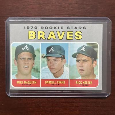1970 Topps Baseball Card. 1970 Rookie Stars - Darrell Evans. Atlanta Braves. Card #621