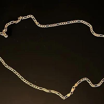 Sterling Silver .925 3+1 Figaro Chain