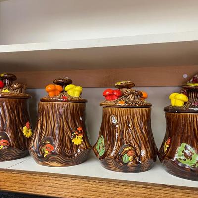 Awesome vintage canister set RETRO 