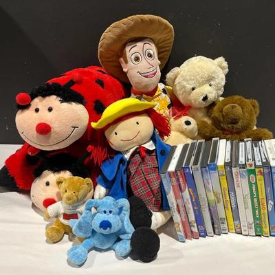 Collection Of Plush Toys & DVDs