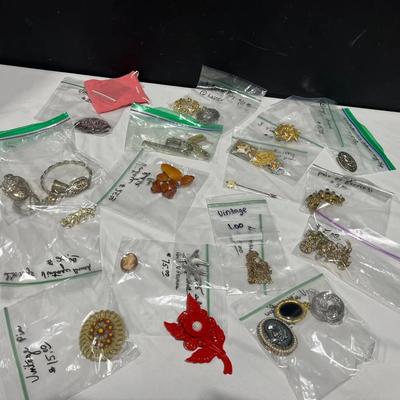 Collection Of Vintage Brooches, Pins & More