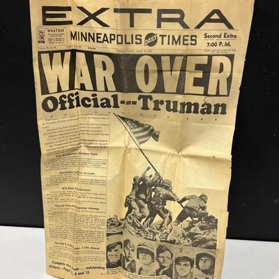 Extra Minneapolis Daily Times Second Extra Edition War Over Newspaper