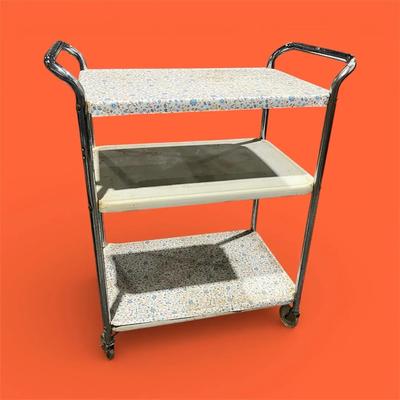  3-Tier Metal Rolling Utility Cart