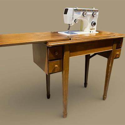 Vintage Sewing Table & Sewing Machine