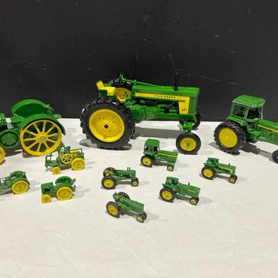 Collection Of Ertl John Deere Die-Cast Tractors 