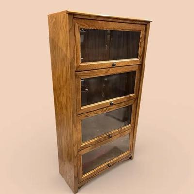 4 Tier Oak Barrister Style Bookcase #2