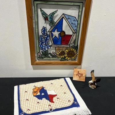 Texas Handcrafted Stained Glass Sun Catcher + More