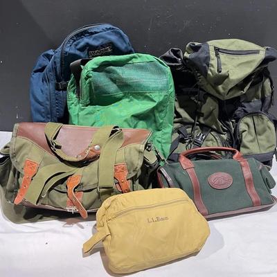 Collection Of Canvas & Nylon Backpacks, Duffel Bags, Travel Kits
