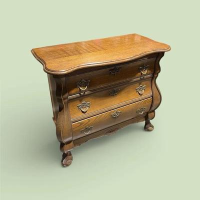 Vintage French Provincial Style Bombe Chest Of Drawers