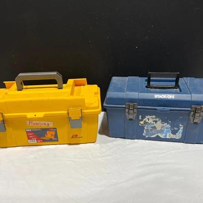 Craftsman Angle Grinder In Stack On Tool Box & Plano Grab N Go Plumbing Kit