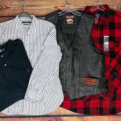 “Ralph Lauren” Shirts and Leather Vest Collection