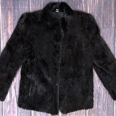Made in Greece Classic Black Fur Coat 