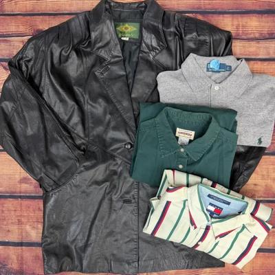 “Avanti” Leather Jacket and Collared Shirts 