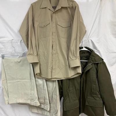 Coat and Khakis Ensemble 