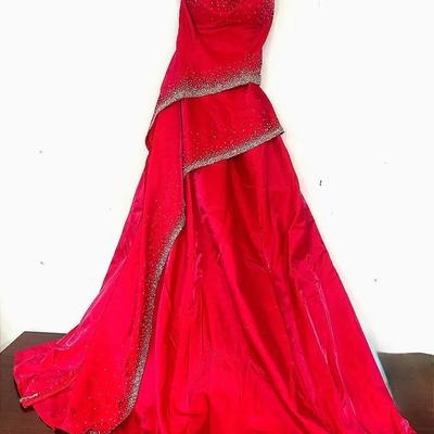 "Precious Formals" Crimson Gown