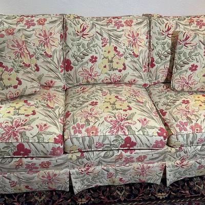 Chinz Sofa with Pillows - Bright & Colorful 