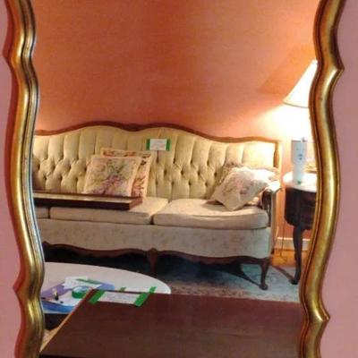 Wall Mirror With Ornate Gold Frame