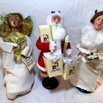 Byers' Choice Carolers Tree Topper, & Miller & Rhoads Santa