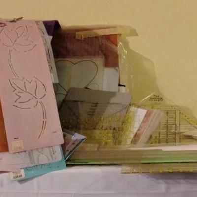 Large Lot  Quilting Rulers & Stencils
