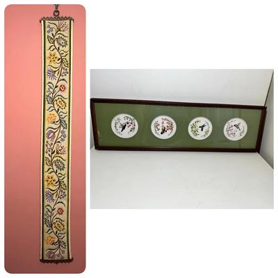 Brenda H. Tustian Framed Hummingbird Watercolor & Wall Tapestry