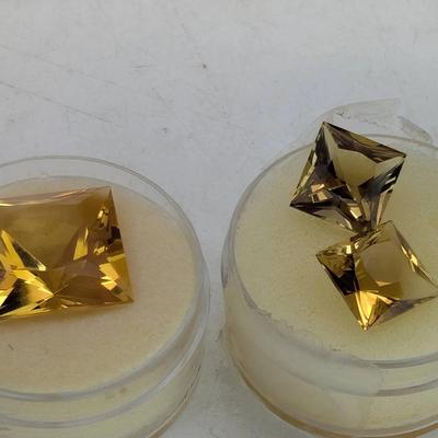 3 Loose Citrine Gemstones