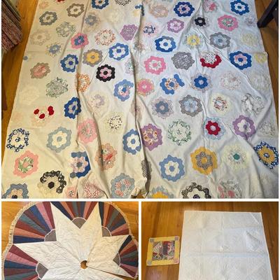 Lot of Various Quilts & Pieces