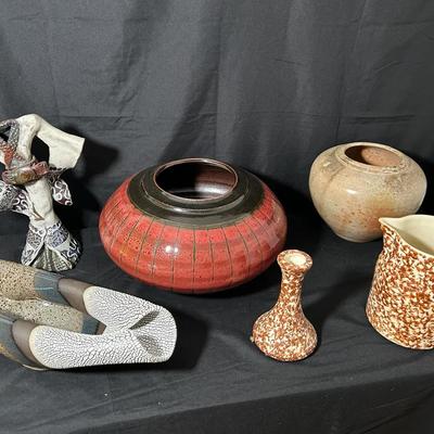 Group Of Artful Studio Pottery 