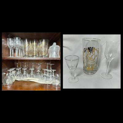 Cabinet Of Vintage Barware