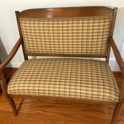 Settee With Upholstered Seat And Back 