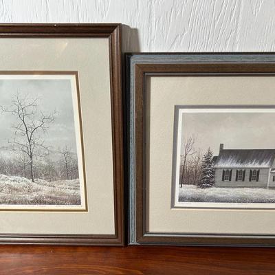 2 David Knowlton Signed & Numbered Prints - “Giving Thanks” And Locust Tree
