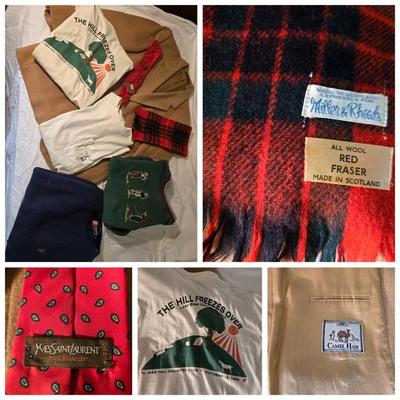 Men's Vintage Clothing: Camel Jacket, T Shirts, YSL Tie