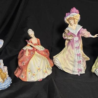 Lot of Royal Doulton Figures: Signed by Michael Doulton & More
