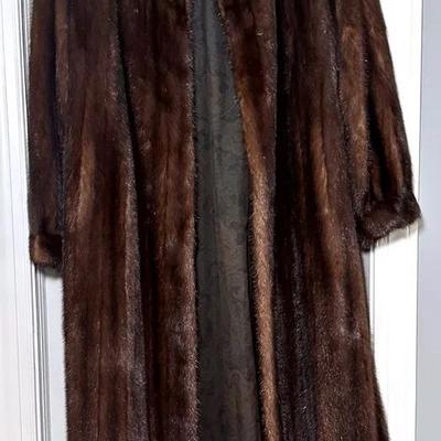 Woman’s Long Mahogany Mink Coat