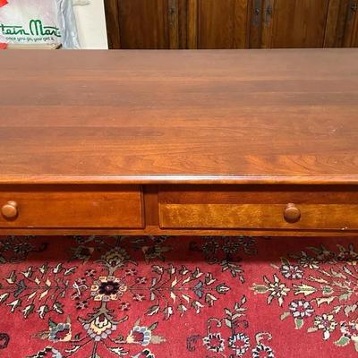 Wooden Coffee Table With 2 Drawers 