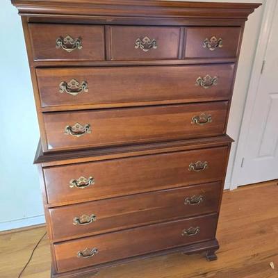 Continental Vintage Tall 6 Drawer Dresser 