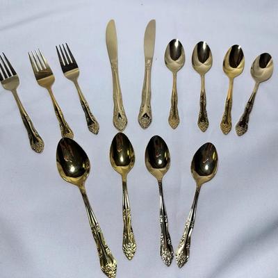 55 Pc Mixed Stainless Steel Flatware