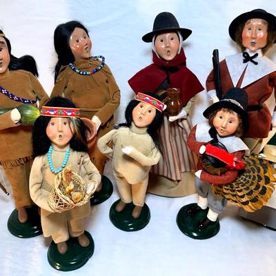 Byers' Choice Thanksgiving Themed 8 Pc Lot